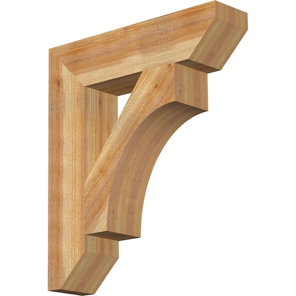 Ekena Millwork Westlake Slat Rough Sawn Bracket, Western Red Cedar, 6"W x 26"D x 30"H BKT06X26X30WTL06RWR - main